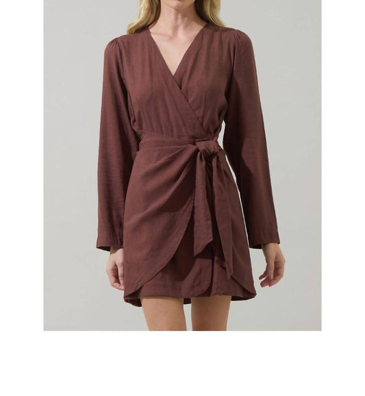 Sugarlips - Raelynn Linen Wrap Mini Dress