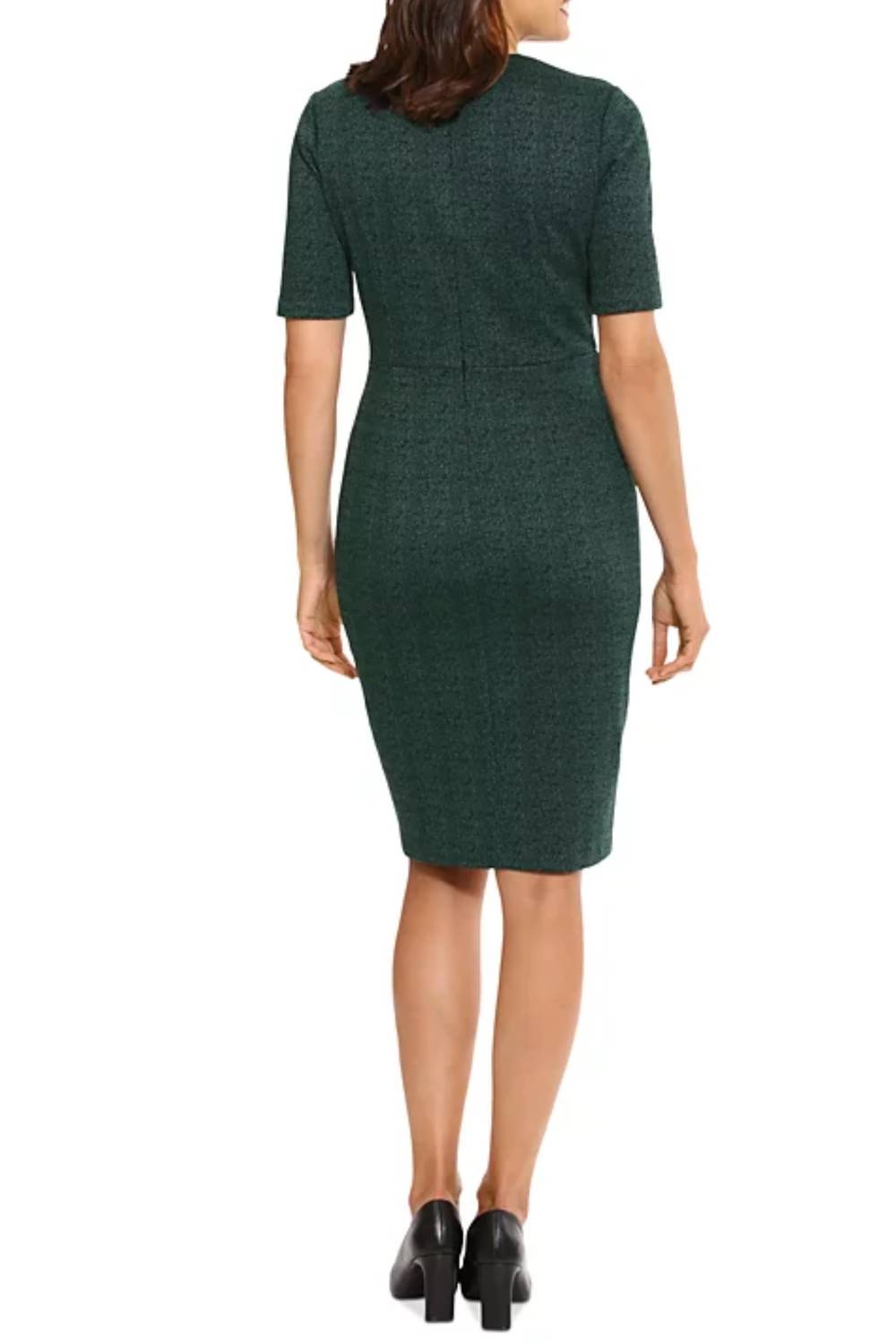 London Times - Short Sleeve Button Skirt Dress