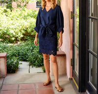 Karen Kane - Blouson Sleeve Tie-Front Top