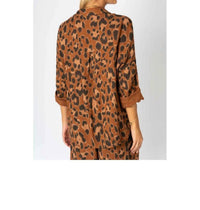 Look Mode Usa - Cheetah Print High Low Pullover Top