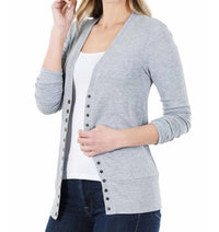Zenana - Snap Full Sleeve Cardigan