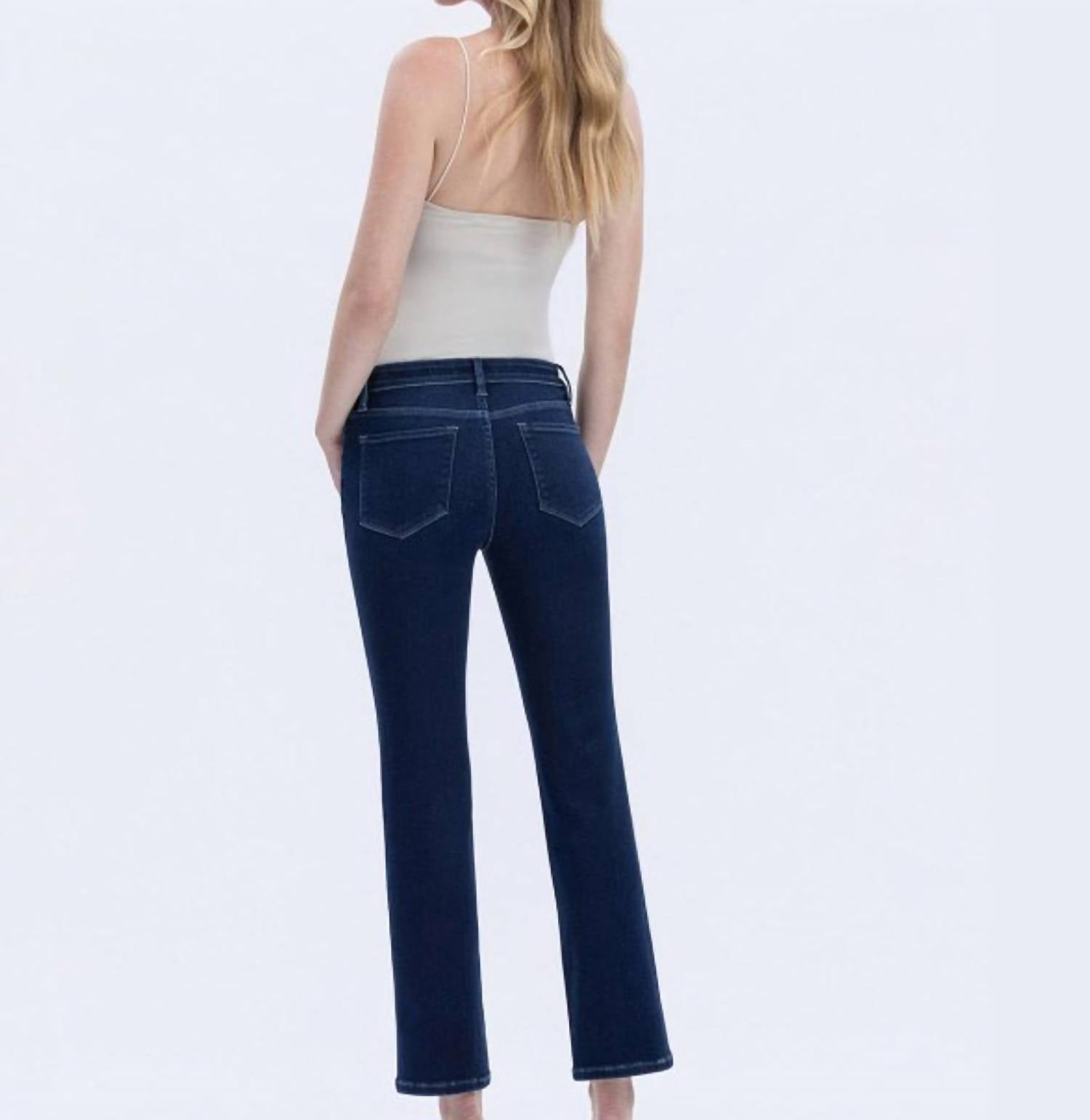 Vervet By Flying Monkey - Kinley Mid Rise Slim Straight Jeans