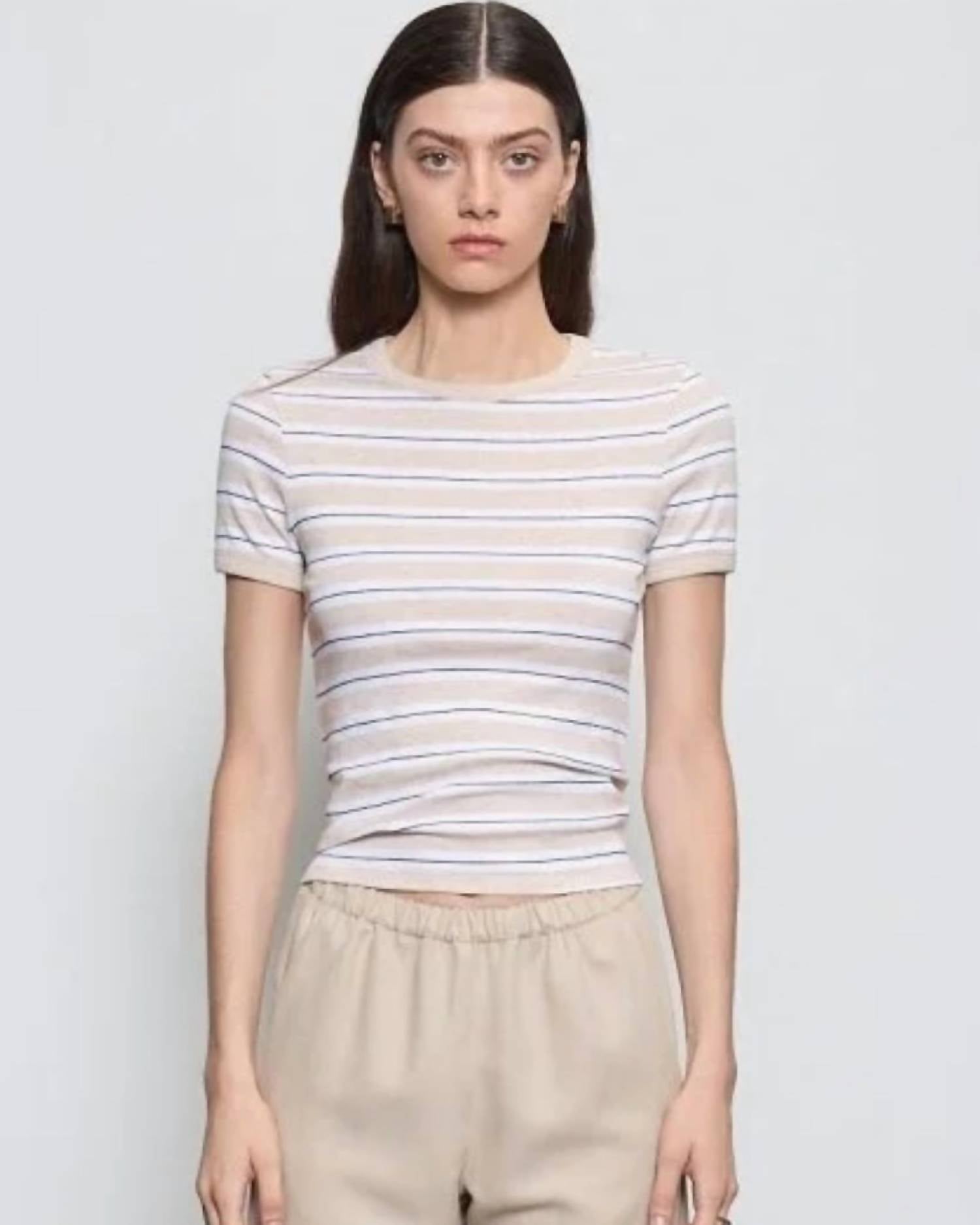 Enza Costa - Cotton Stripe Classic Short Sleeve Tee