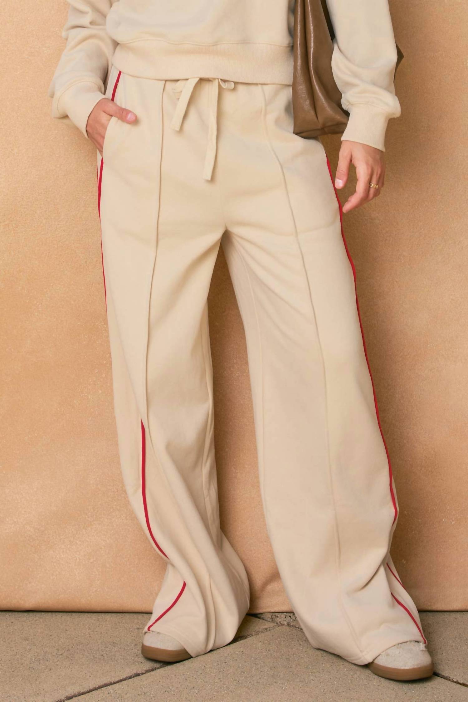 Dress Forum - Track Stripe Wide Leg Sweatpants