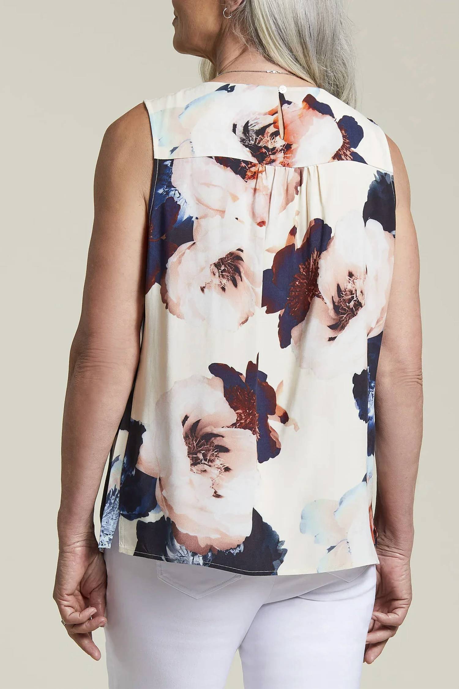Tribal - Tammy Twisted Front Sleeveless Blouse