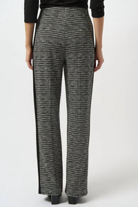 Joseph Ribkoff - Plaid Mid Rise Wide Leg Trousers