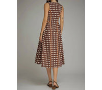 Style Usa - Polka Dot Sleeveless Midi Dress