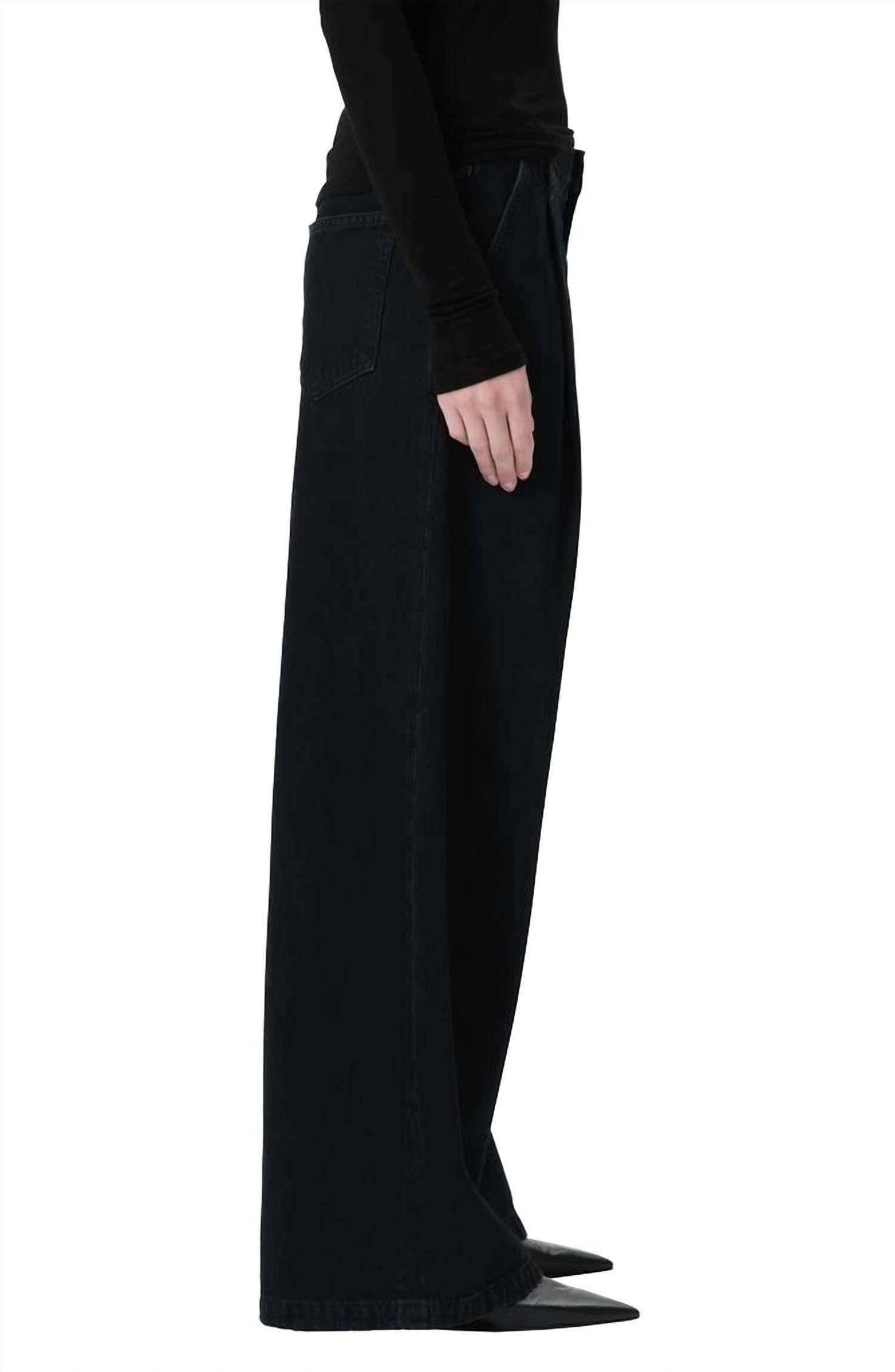 Agolde - Ellis Pleated Wide Leg Trouser Jeans