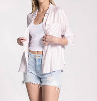 Thread & Supply Myla Button Down Shirt in pink - women's shirt - alternate view