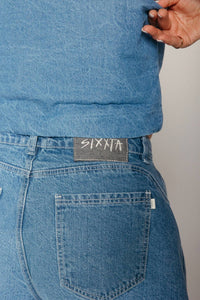 Sixxta - High-rise Classic Denim Short