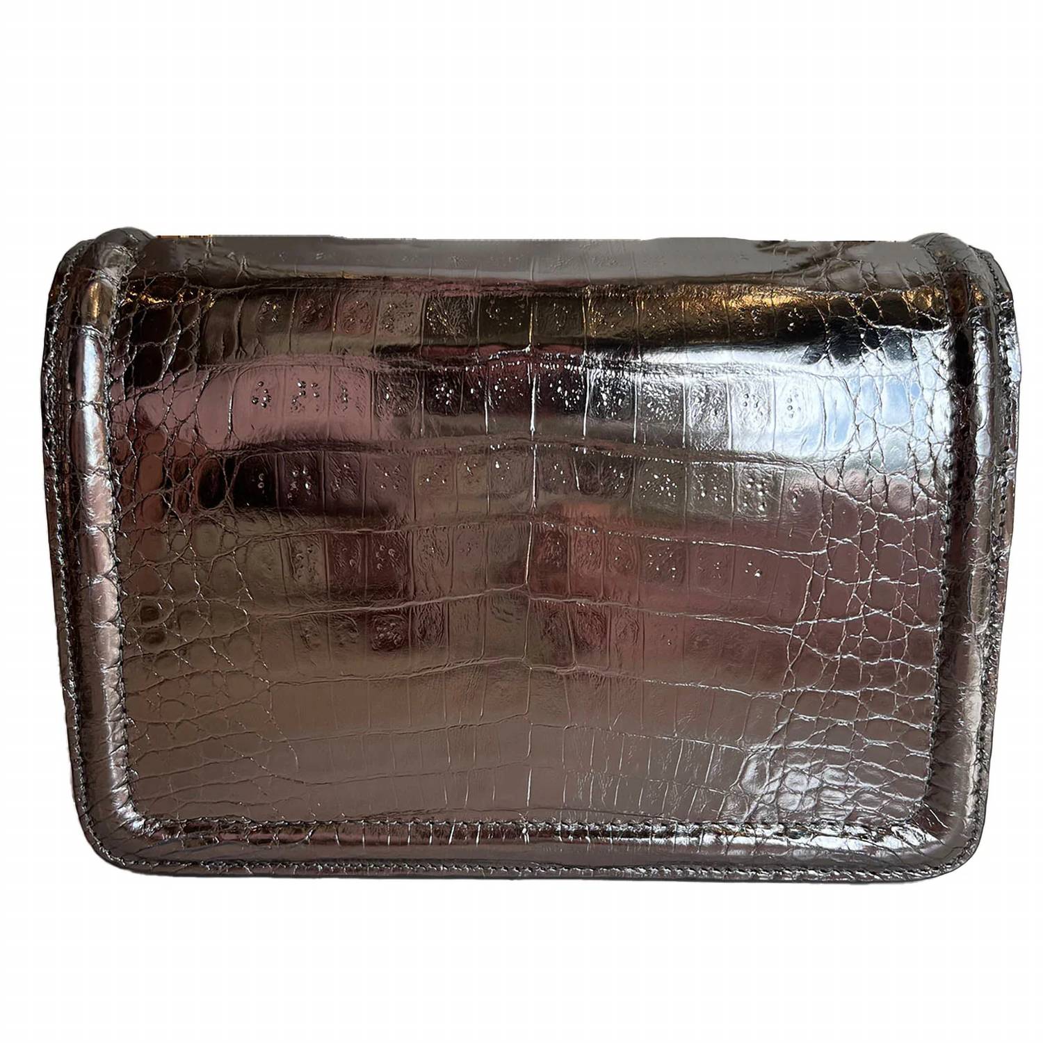 Maria Oliver - Women's Chloe Metallic Croc Crossbody Bag