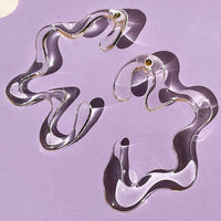 Love Madeye Designs - Women's Halfsies Squiggle Drop Earrings