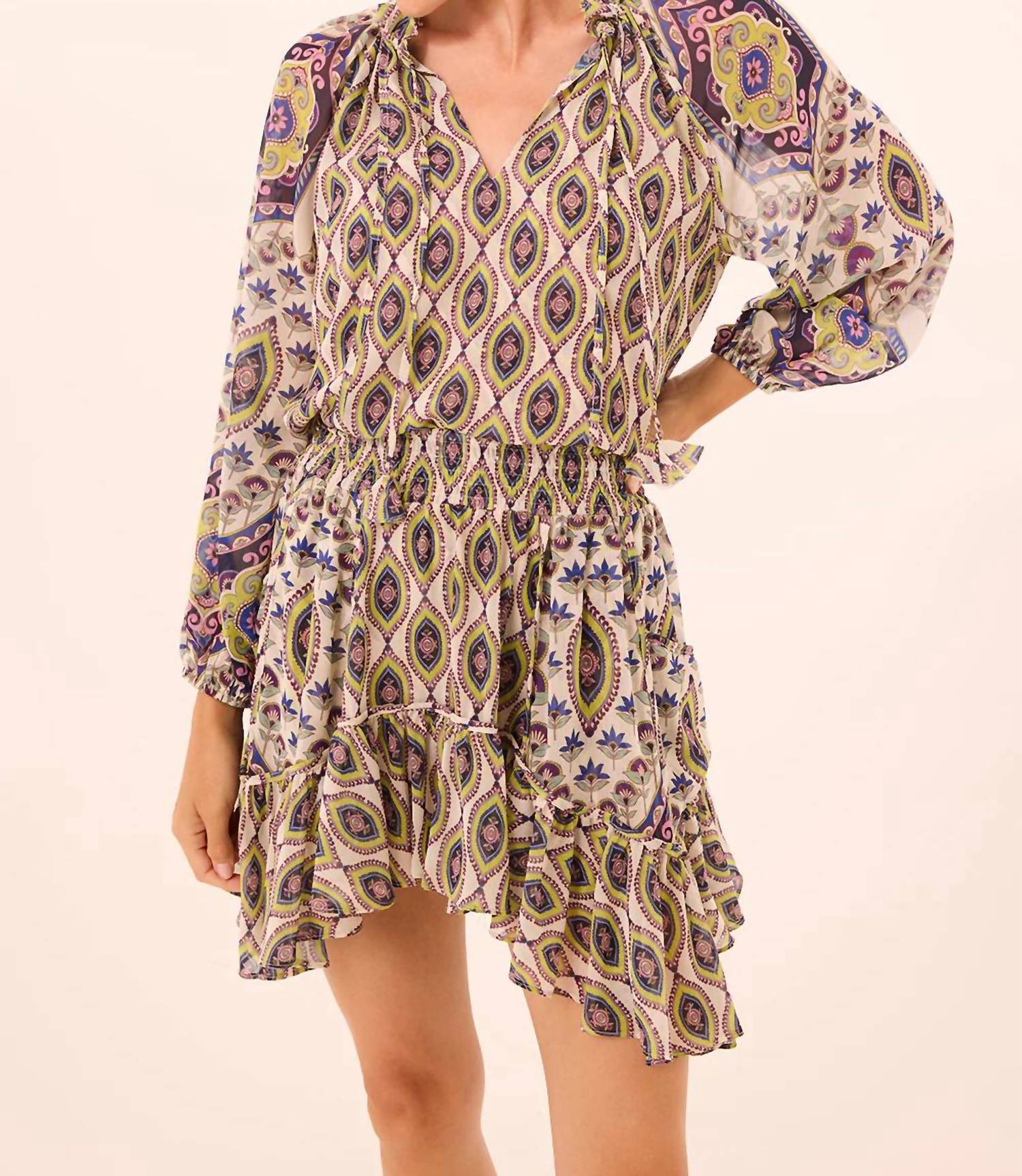 Misa Los Angeles Bella Top in mosaic - women's blouse - view 4
