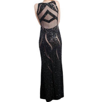 Zasa Chic - Sequined Illusion Panel Gown