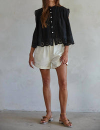 By Together - Eyelet Button-down Top