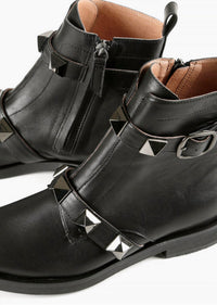 ALL BLACK Women's Pyramid Stud Boots in navy - women's shoe - alternate view