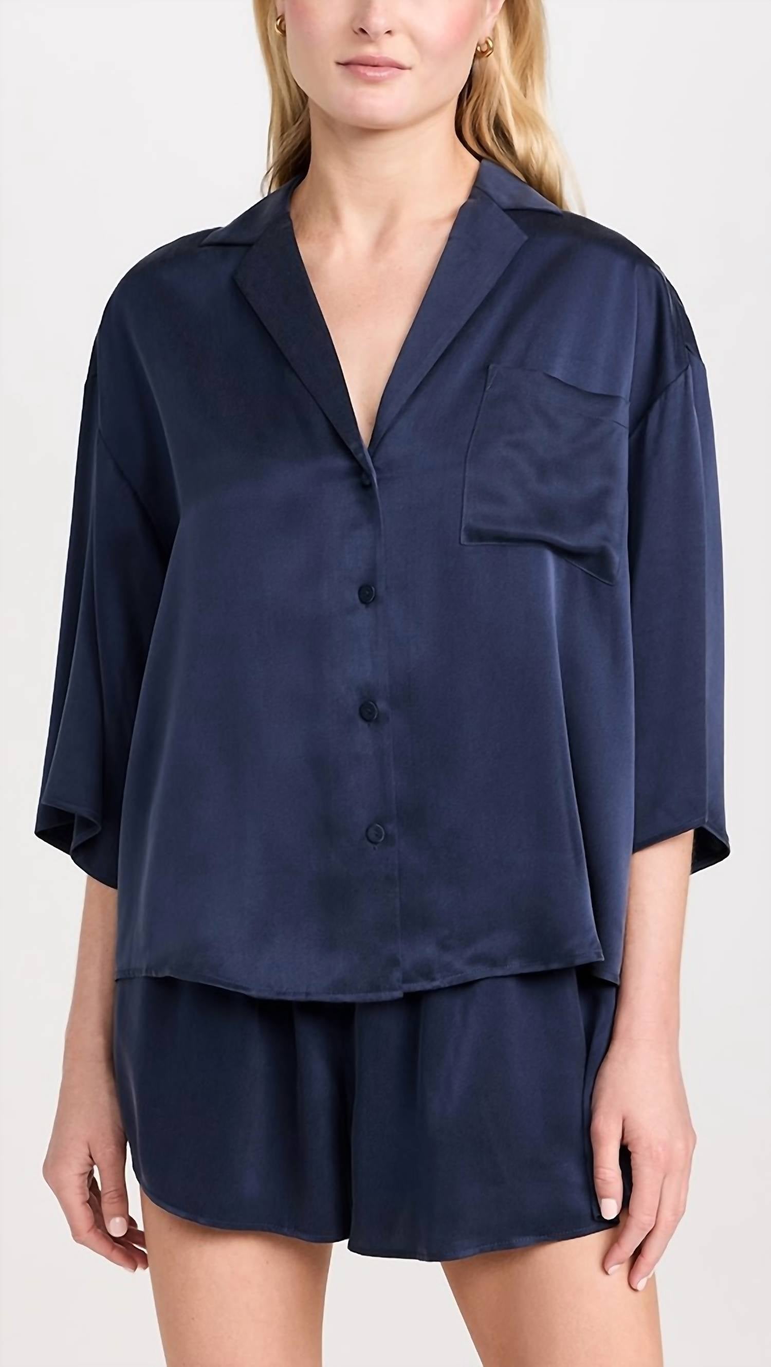 Lunya - Silk Relaxed Button Up Short Set