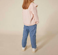 Petit Bateau - Girl's Striped Sweatshirt With Ruffles