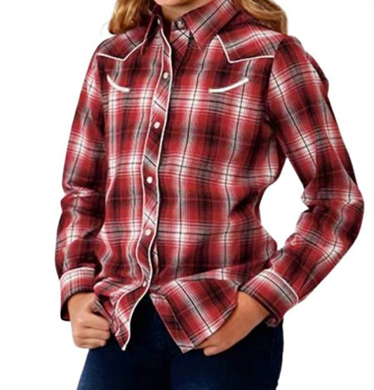 Roper - Girl's Retro Piped Western Snap Shirt