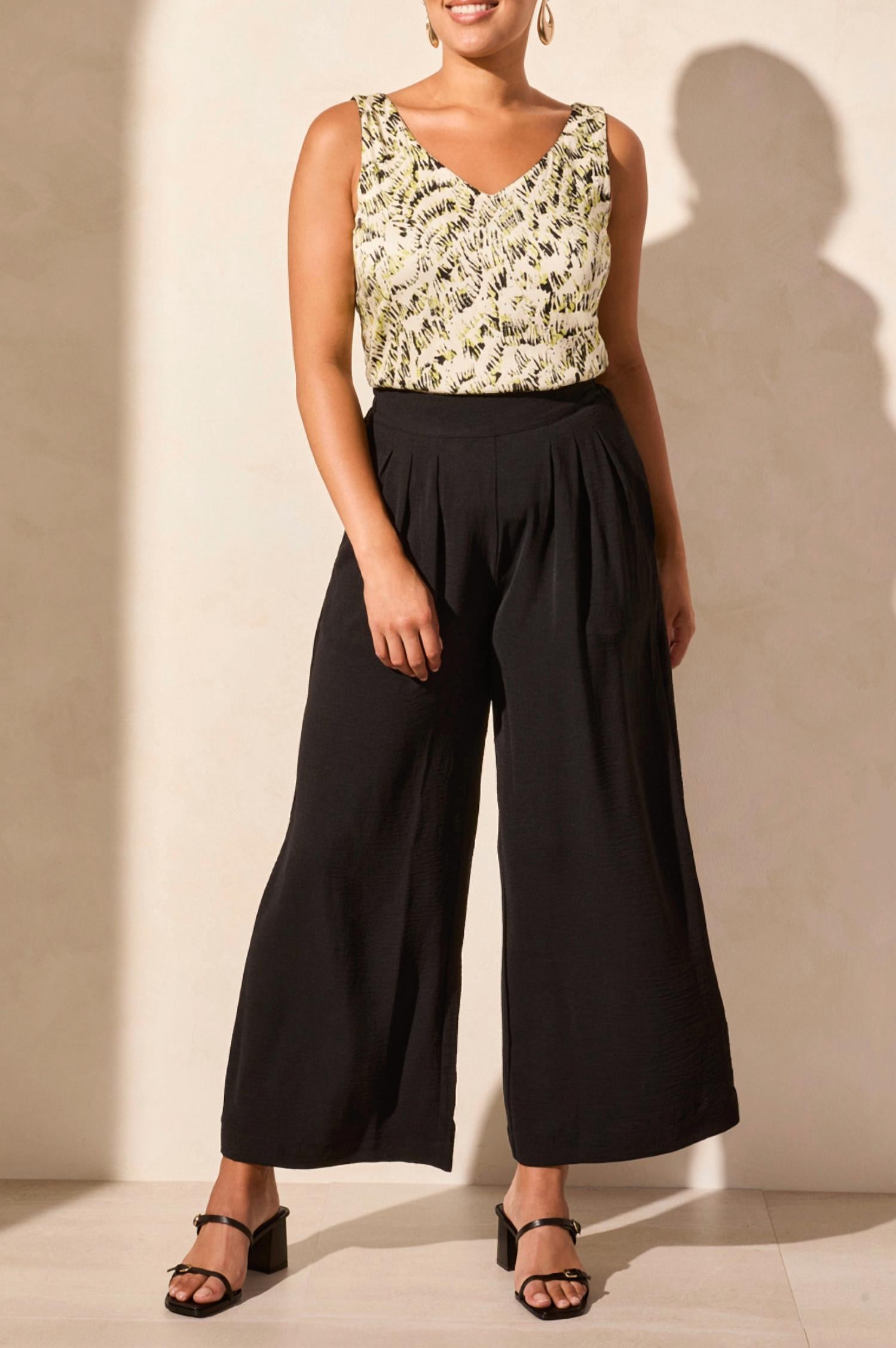 Tribal - Elastic Waistband Flowy Pant