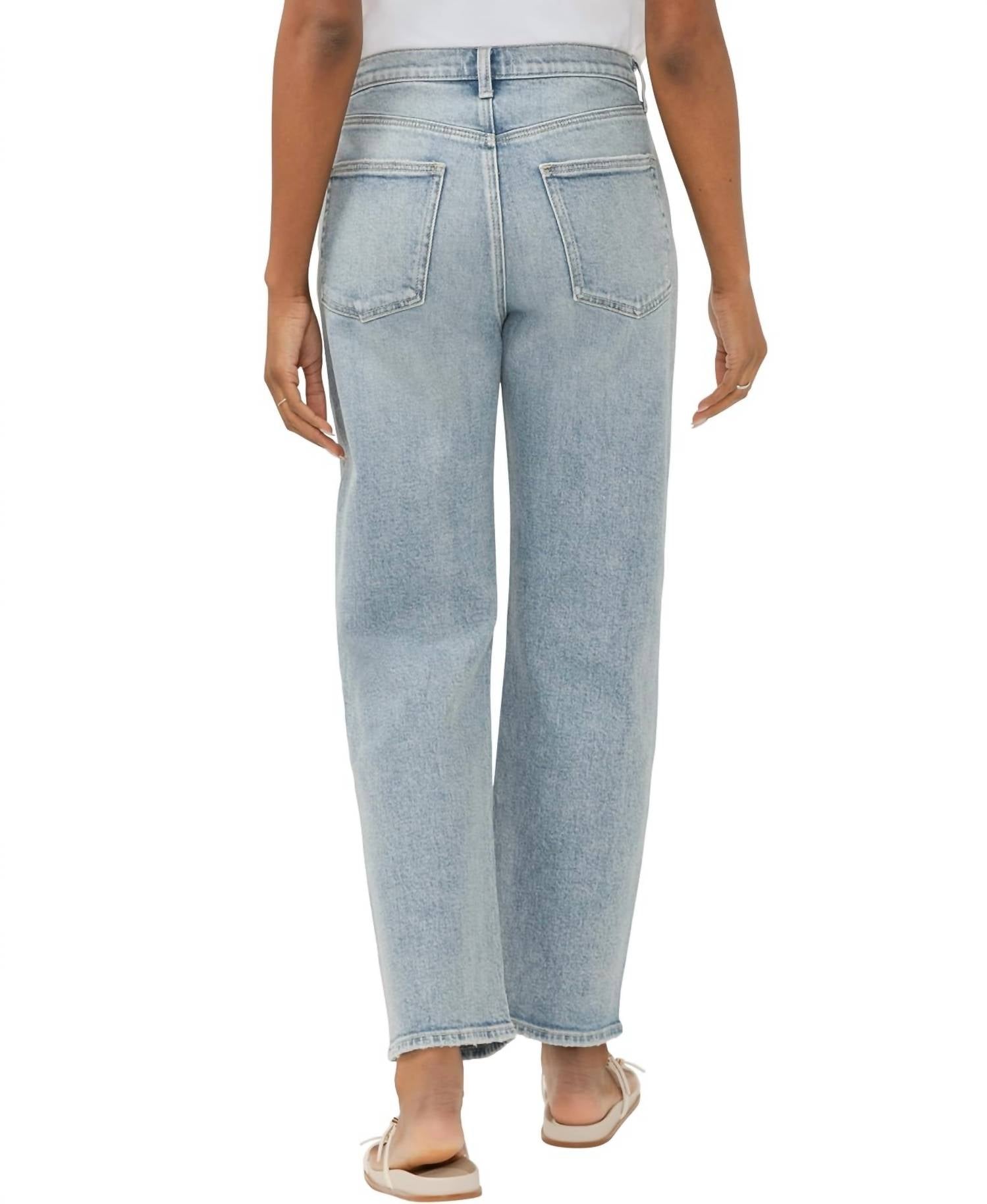 Silver Jeans Co 90s Relaxed Straight Leg Slouchy High Rise Jean in culture - women's jeans - alternate view