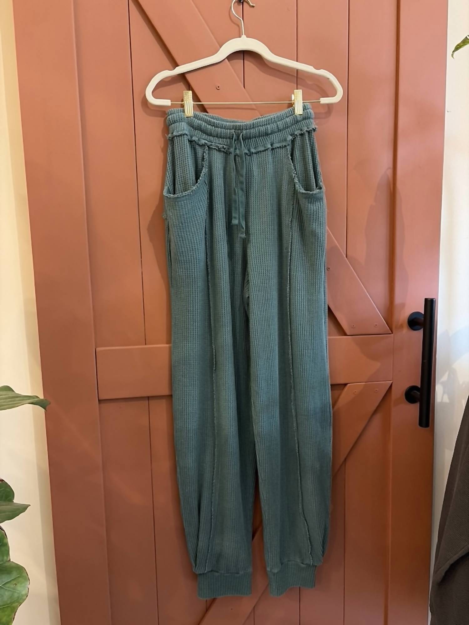 Rae Mode - Women's Mineral Washed Waffle Cacoon Pants