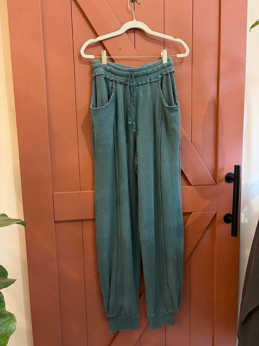 Rae Mode - Women's Mineral Washed Waffle Cacoon Pants