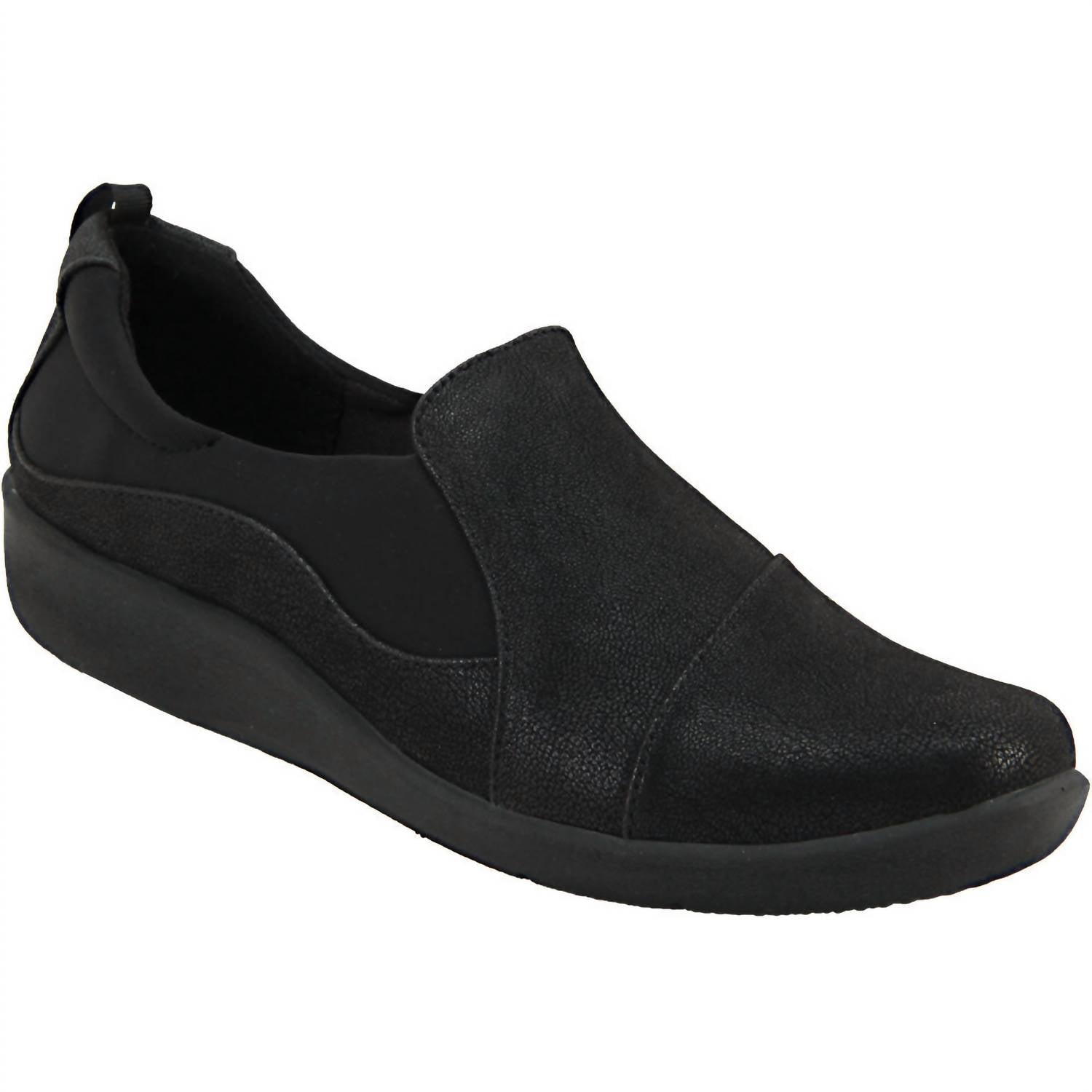 Clarks Women's Cloudsteppers Sillian Paz Slip-on Shoes in black - women's flats