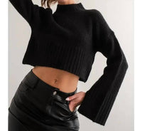 Papermoon - Khloe Mock Neck Knit Top