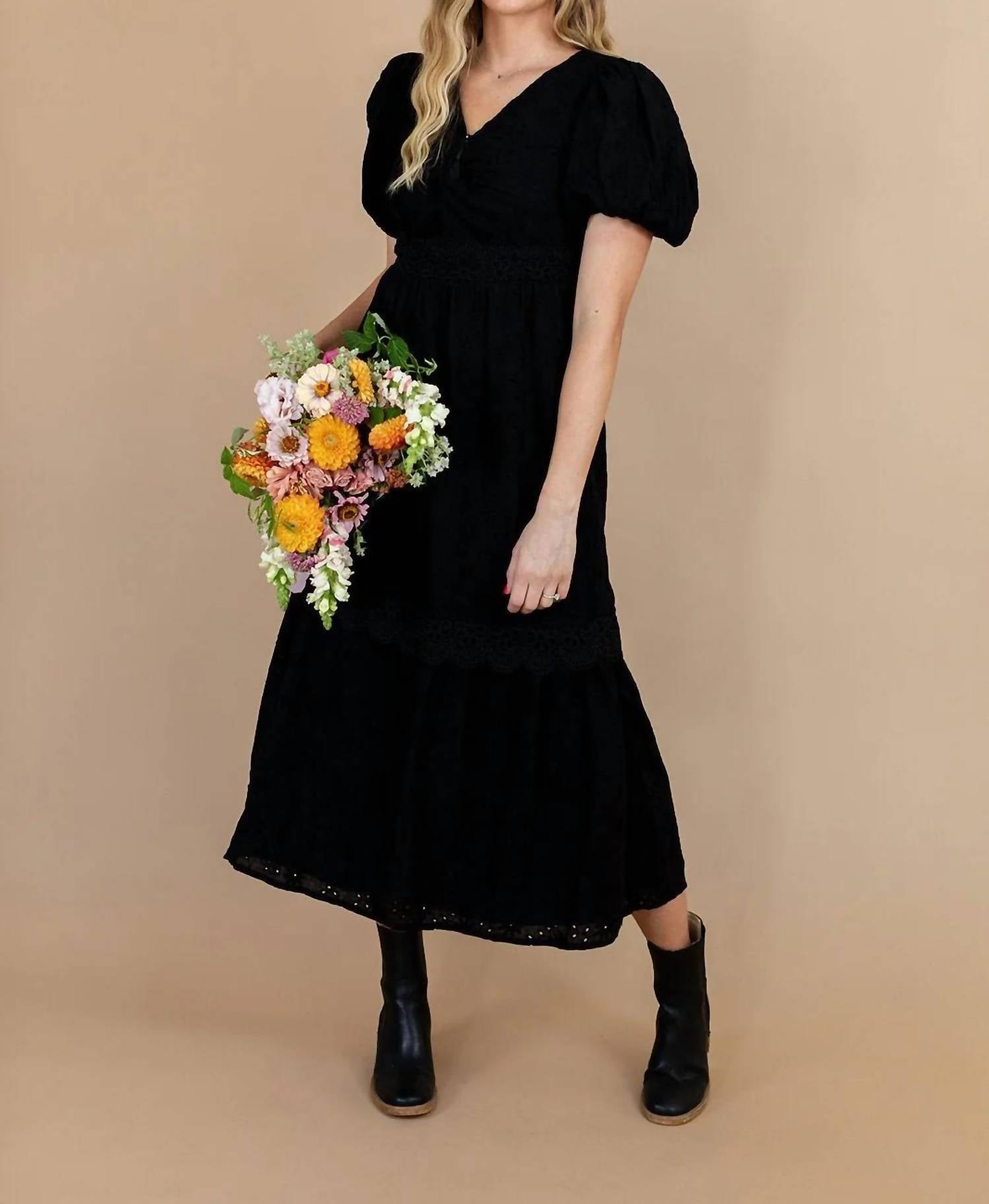 Polagram - Dani Eyelet Midi Dress
