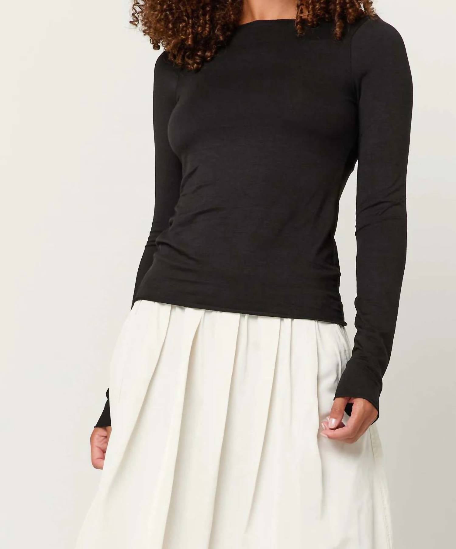 Project Social T - Vera Boat Neck Long Sleeve Tee