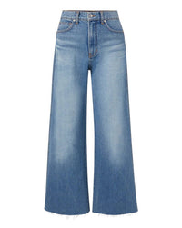 Veronica Beard - Taylor Cropped High Rise Wide Leg Jeans
