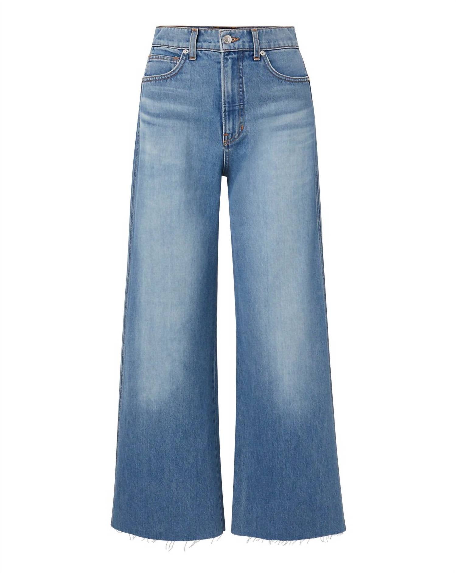 Veronica Beard - Taylor Cropped High Rise Wide Leg Jeans