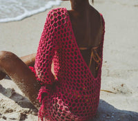 Soah - Women's Violet Crochet Mini Dress