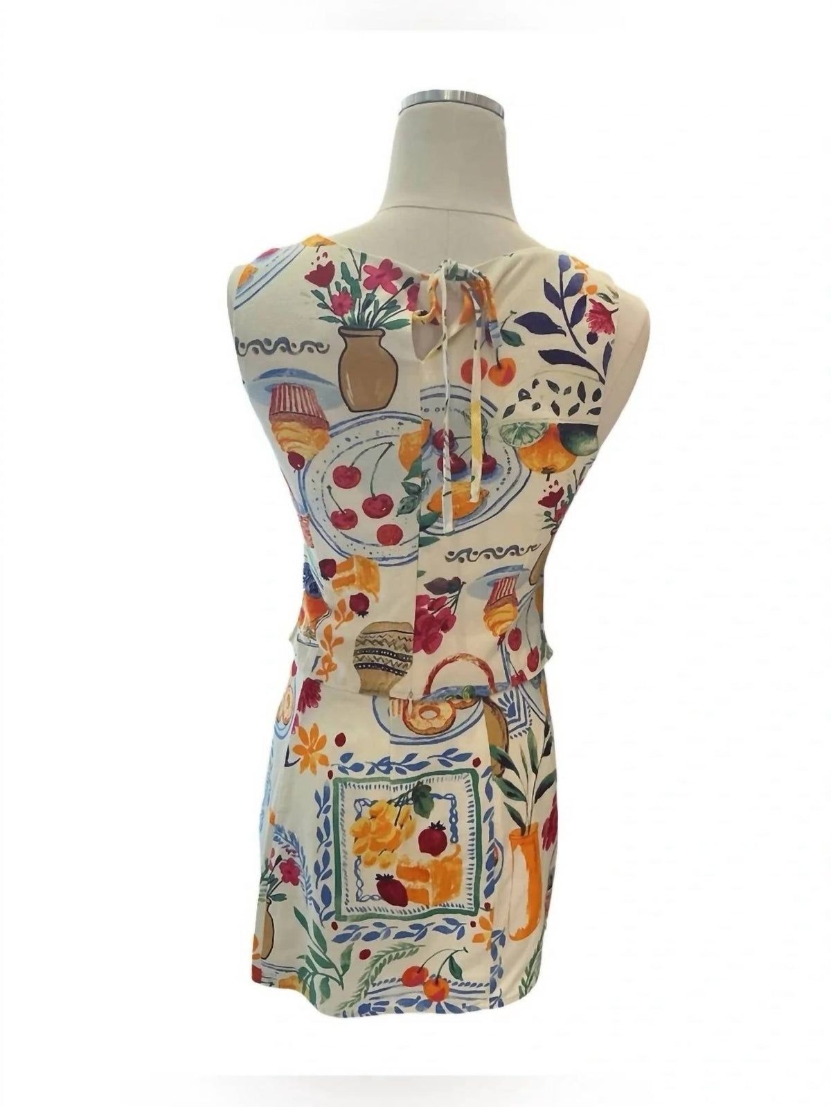 Le Lis - Women's Matisse Painterly Still Life Top And Skirt Two Piece Set