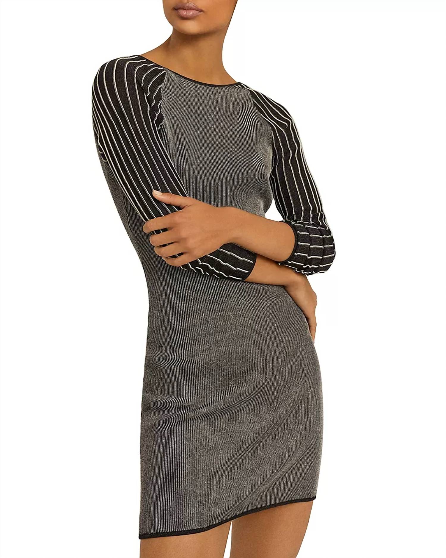 Reiss - Marina Metallic Striped Mini Dress