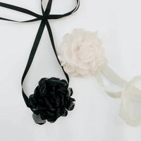 Pretty Simple - Women's Flower Fantasy Tie Choker Necklace Ribbon Tie