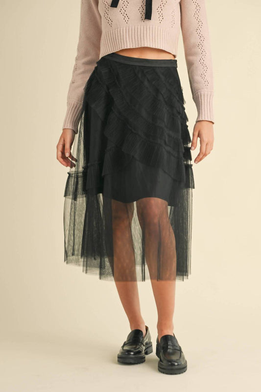 Heyson - Women's Wfrill Mesh Tulle Midi Skirt