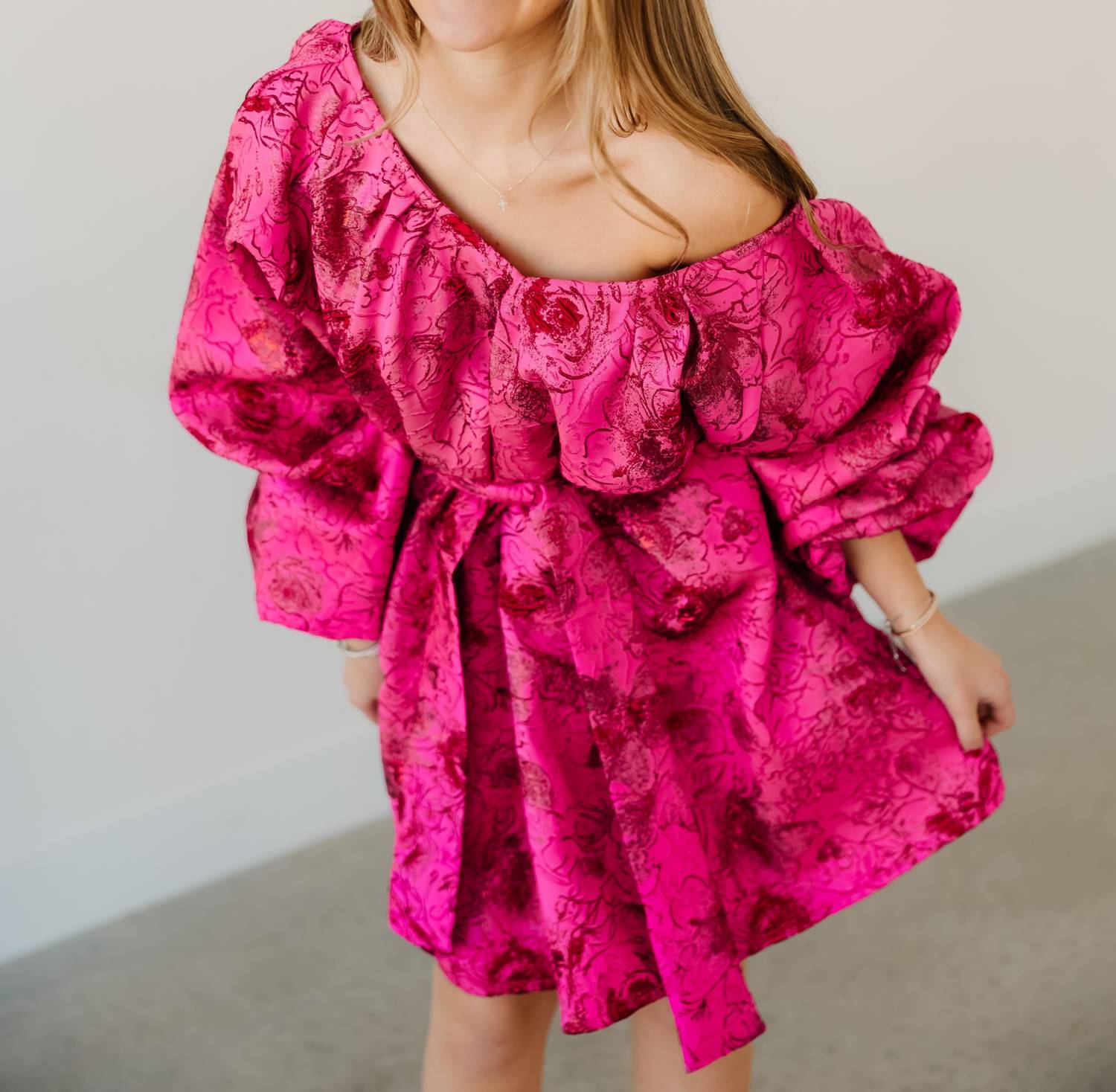 Tela Luxury Mercantile Lady Kaftan Dress in pink - women's dress - view 4