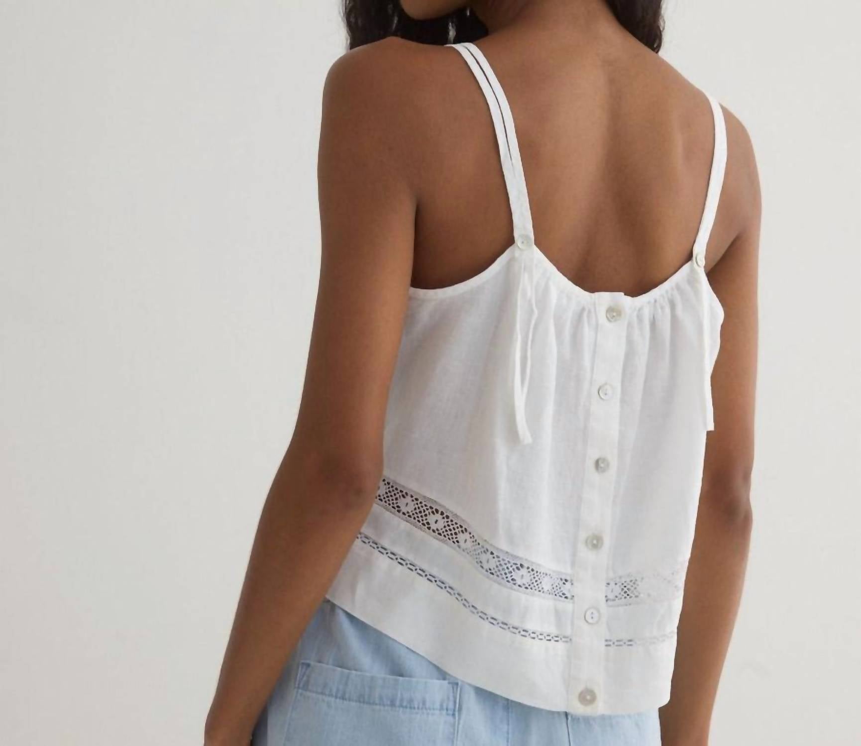 Bella Dahl - Lattice Linen Camisole