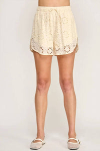 Ellison - Eyelet Tie Front Shorts