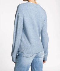 Thread & Supply Allegiance Wool Blend Sweater in heather blue - women's sweater - alternate view