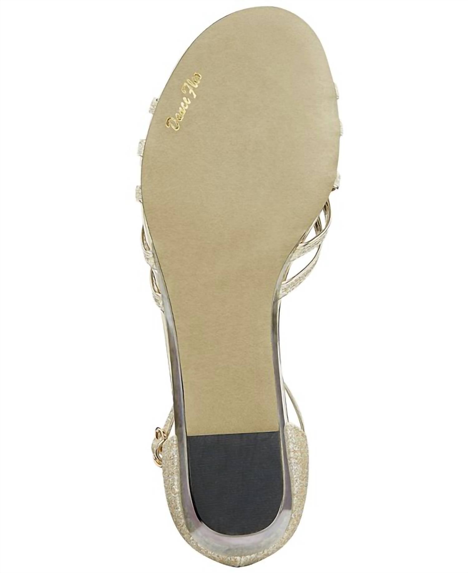 Easy Street Women's Tarrah Glitter Sandals in gold - women's sandal - view 4