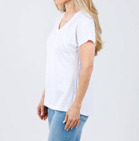 Elliott Lauren - Tina Raglan Short Sleeve V-neck Tee