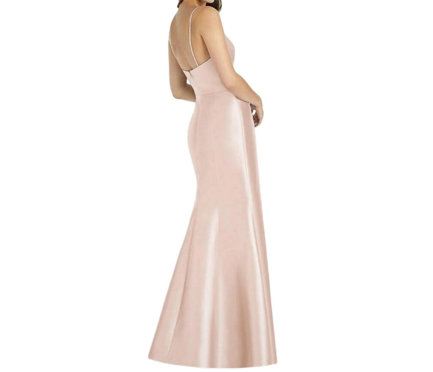 Alfred Sung - Satin Trumpet Sweetheart Neck Dress