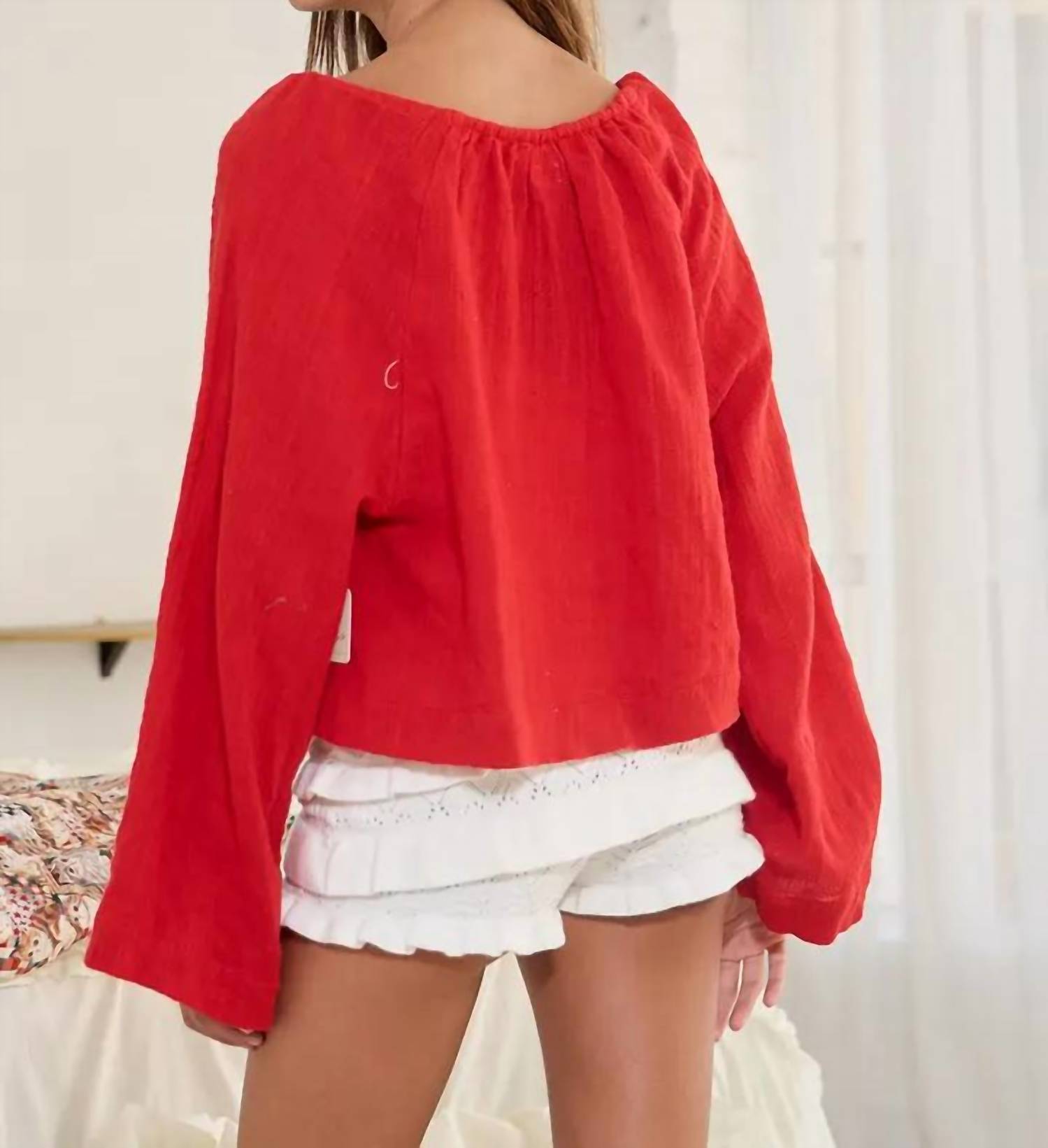 Bucketlist - Tie Front Blouse