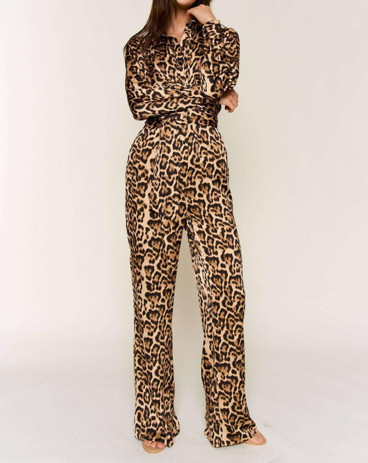 Hers & Mine - WRAP TIE COLLAR LONGSLEEVE JUMPSUIT