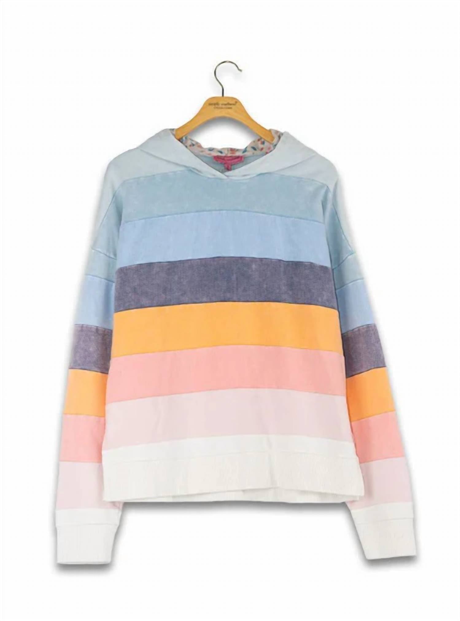 Simply Southern - Crewneck Striped Hoodie