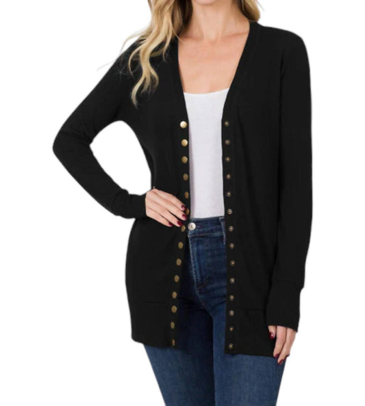 Zenana - Flora Snap Button Cardigan