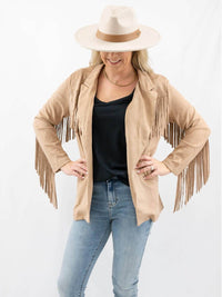 Tcec - Suede Fringe Blazer